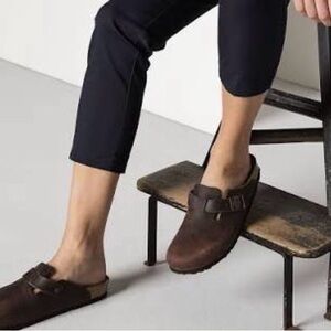 Birkenstock Boston BS-distress habana brown-oiled leather size 38 or women’s 7/8